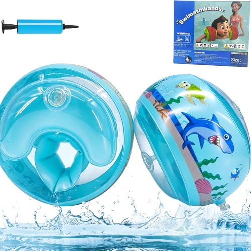 Schwimmflügel Kinder 3-6 Jahre, Schwimmflügel ab 1 Jahr, Auftriebshilfe für sicheres Schwimmen Lernen, Rutschfester Halt ohne Verrutschen, Sicherer & Passgenauer Sitz, Empfohlenes Gewicht 6-25KG