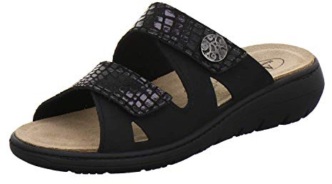 AFS-Schuhe 2808 Mules confortables en cuir pour femme Chaussures de travail pratiques avec semelle amovible Chaussons confortables