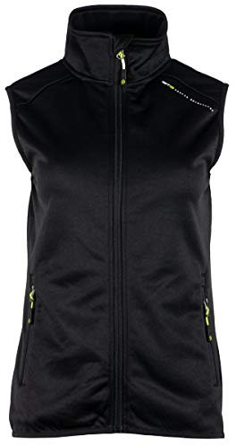 RENNER XXL Britt Damen Weste Powerstretch - Wandern - Radfahren, Schwarz, 52