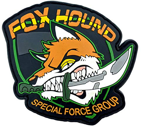 Foxhound Special Forces Group MGS Verrückter Fuchs Taktisch Airsoft PVC Klett Emblem Abzeichen Patch
