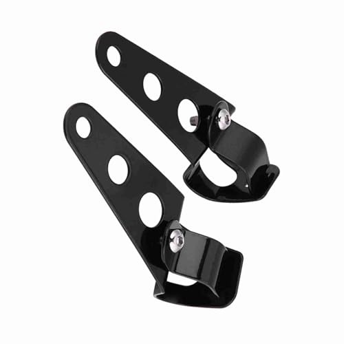 Soporte de montaje de faro, 2 piezas 28 mm-34 mm Soporte de montaje de faro de motocicleta Abrazaderas de lámpara de cabeza Soporte de horquilla para motocicleta universal(Negro)