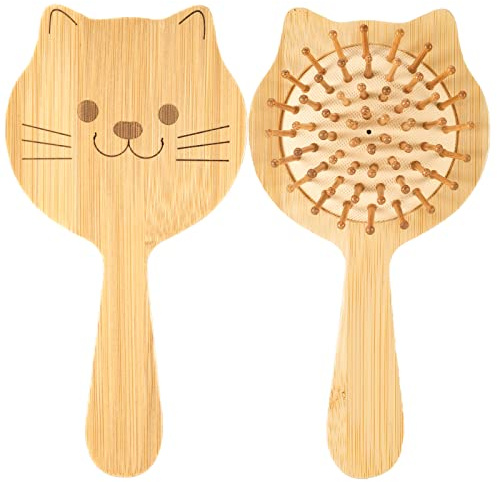 Haarbürste Kinder, Haarbürste Ohne Ziepen Bürste Haare Kinder Mädchen | Haarentwirrbürste, Trockene und Nasse Haare, Katze