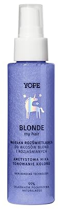 YOPE SPRAY ILLUMINANTE PER CAPELLI E CANALI BIONDI | Illumina il colore | IDRATANTE | AMETISTA 100ml