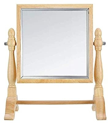 CLLBANT Beech Base Mirror European Fashion Creative Double-Sided Desktop Makeup Mirror Makeup Mirror Beauty Mirror