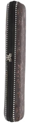 Bamboo Flute Storage Box Coffee Pu Leather Cloth 33cm | Waterproof Dirt-resistant Design, Travel Carry Case for Flute, Clarinet Case, Cases for Musical Instruments