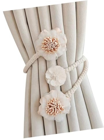 Hebilla de cortina de flores artificiales artísticas, alzapaños ajustables para decoración del hogar, cortinas de ventana, cortinas de retención floral, accesorios elegantes