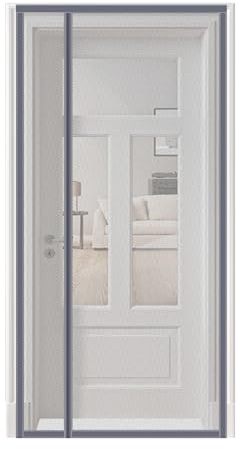 Insektenschutztür | Seitlich Öffnendes Netz - Lässt Frische Luft Durch Das Türgitter - Für Zuhause Und Terrasse, Außenbereich, Türdurchgang, Balkon, Wohnung Und Garten