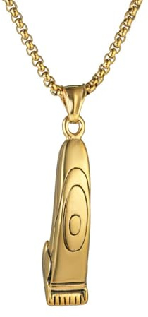 Halsband. Barber Culture hårklippare i rostfritt stål for frisörer, barberare och hårstylister(Gold)