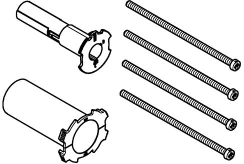 GROHE Universal Verlängrungsset (25mm, 2-Wege-Umstellung, für Wannen- & Brausebatterie) ,chrom, ‎14058000