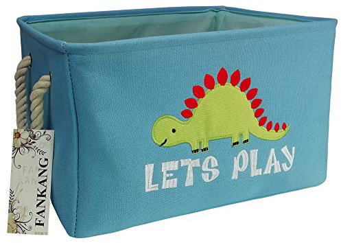 FANKANG Rechteckiger Wäschekorb für Kinderzimmer, Stoff, Aufbewahrungskorb, Geschenkkörbe (einzelner Dinosaurier)