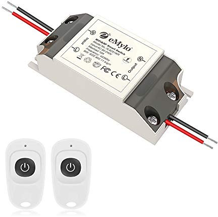Smart Wifi Interruttore RF Modulo relè wireless Telecomando eMylo Interruttori della luce 1 canale 220V Domotica Timer Controllore 433Mhz Compatibile con Alexa/Google Home tramite Ios Android
