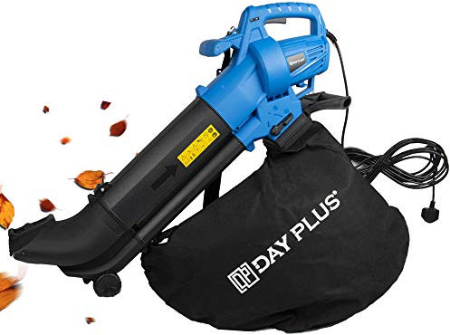 Leaf Blower and Vacuum 3500W 6 Variable Speed Electric 4-in-1 Garden Vacuum & Mulcher, 35 Litre Collection Bag, 10：1 Shredding Ratio with 10m Cable Telescope Chute