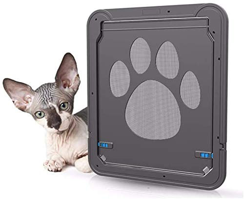 Katzenklappen Hua Haustiertür/Katzenklappe, Anti-UV-Winddichte Klappentür Für Fenster-Display, Mit Zwei-Wege-Verriegelungshaustieren Sie Frei Und Verlassen Sie Die Tür, 2 Größen (Size : Large)