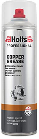 Holts Copper Grease Spray - High Temperature, High Performance for Brake Pads & Callipers, Prevents Seizing, Rust & Corrosion for Car, Bike & Motorcycle - 500ml Spray Can