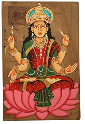 THIRD EYE CRYSTALS® Postkarten Hindu-Gott Laxmi-Statuen Heimdekoration Glücksbringer indisches Kunsthandwerk Vintage Retro alte Postkarten Ostern Geburtstagskarten Dekoration Erntedankfest Geschenk