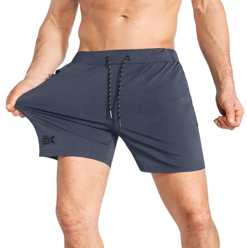 BROKIG Herren Sport Shorts Schnell Trocknend Kurze Hose Sporthose Trainingsshorts für Laufsport(Dunkelgrau,S)