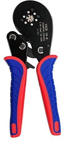 Generic Crimper Tool Tubular Terminal Crimping Tools Mini Elektrische Zange VXC9 16-6 Ferruscrimpszange 0,08-16 mm² hohe Präzisionsklemme-Sets (Color : Xc9 16-6 red)