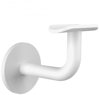 Sellon24® Edelstahl Handlaufhalter RAL Handlauf Wandhalter 42,4 Weiß Anthrazit Handlaufträger Handlauf Halter Halterung Holzhandlauf Geländer pulverbeschichtet Matt RAL 7016 RAL 9016 (S111.042 WEIß)
