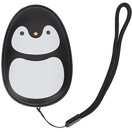 Schwarzer Pinguin Form Handwärmer Power Bank, 2 in 1 Elektrischer Wiederaufladbarer USB Handwärmer für Camping, Jagd, Angeln