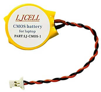 LJCELL CMOS Battery for Dell Alienware Alpha R1 Steam Machine i5 i7 Desktop,Fix Yellow Light BIOS RTC CR2032 Battery with 2 Wire Cable and Connector