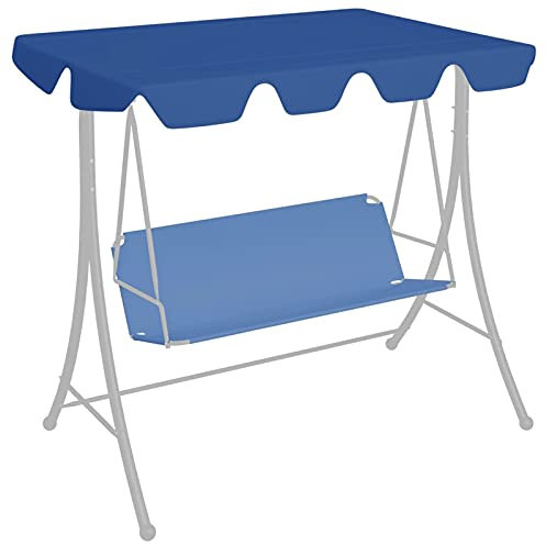 SHUJING Ersatzdach für Hollywoodschaukel, Dach Für Hollywoodschaukel, Hollywoodschaukel Dachbezug, Bezug Für Hollywoodschaukel, Hollywoodschaukel Dach, Blau 188/168x110/145 cm