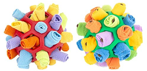 MAYJAI Snuffle Ball Leckerli-Spender | Hundepuzzle-Spielzeug Ball Interaktives Hundespielzeug Leckerli-Ball Verlangsamen Sie das Essen Geistig anregendes Spielzeug für Hunde Denkspiele
