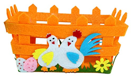 ABOOFAN Osterkorb Aus Vliesstoff Quadratisch Dekorativ Bastelbedarf Geschenk Osterdekoration Für Zuhause Farbe Und Stil