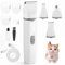 Airminti 4 en 1 tondeuse chien chats, USB tondeuse animaux silencieuses avec 4 têtes de multifonctions pour les yeux, les oreilles, les pattes et les griffes (Gris)
