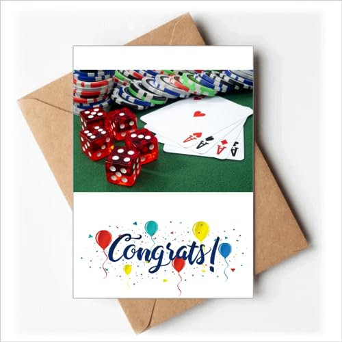 Chip Poker Würfel Glücksspiel Foto Hochzeit Karten Glückwunsch Gruß Umschläge