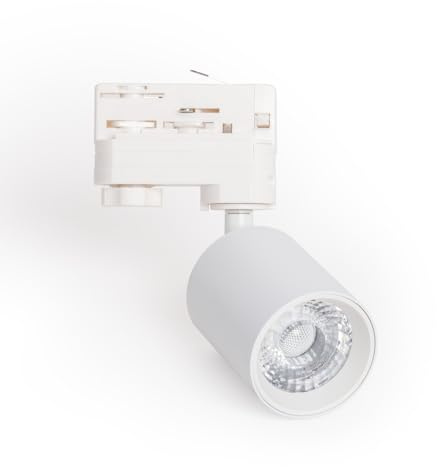 LEDKIA 3 Phasenstromschienen LED Strahler 10W Dimmbar Mallet Weiß 4000K Ne