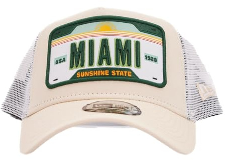 New Era Trucker Adjustable Cap Miami Beige Weiß