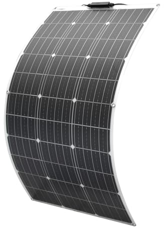 Aysolar 100W 12V Flexible Monokristalline Solarpmodul – Hohe Effizienz Solarpanel für Wohnmobile, Wohnwagen, Boote, Vans & Autodächer, 12V-Batterieladung