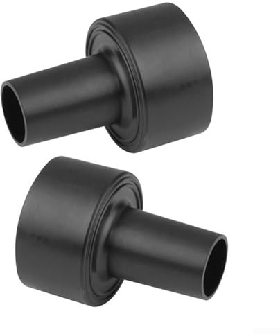 Drhomeam 2 Pack WS25011A Vacuum Hose Adapter, 2-1/2-Inch to 1-1/4-Inch Vacuum Cleaner Hose Reducer, Black, Stainless Steel, Wet/Dry Vacuum Accessory Adaptor for Dust Collection Fittings