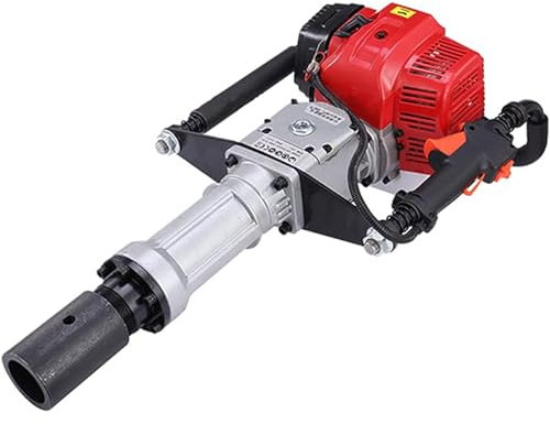 T Post Driver Gas Power Fence Post Driver Jack Hammer Handheld Garden Pile Driver Machine for Buildings Guardrails Orchard Brackets Vegetable Planting