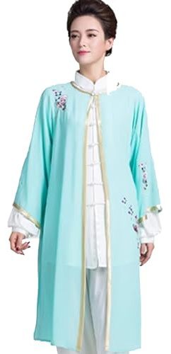 Wushu Kung Fu Uniforme Tai Chi Traje Ocio Mantones Mujeres Elegante Gradiente Taiji Ropa para El Rendimiento De La Competencia Ropa