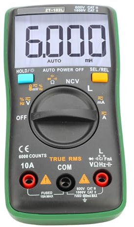 Multímetro Digital Probador de Resistencia de Capacitancia de Inductancia de Alta Precisión Medidor con Función NCV Pantalla Retroiluminada para Varias Mediciones