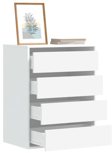 CFODOJ Armadietti & Storage,Cassettiera,Comò ad angolo Bianco 60x41x76 cm Legno Ingegnerizzato