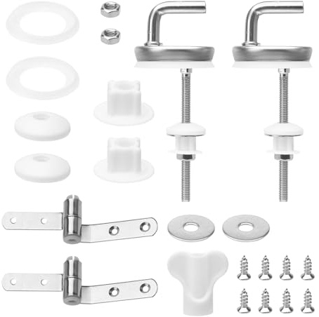 Bisagras de Repuesto de Acero Inoxidable para Asiento de Inodoro Bisagras para Asiento de Inodoro Kit de Fijación Accesorios de Bisagras universal para Asientos de Inodoro para Hoteles Oficinas