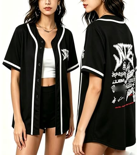 Outofgas SKZ Shirt New Album ATE Baseball Jersey Felix Hyunjin Bangchan LeeKnow Minho Jisung Support Tee für Damen