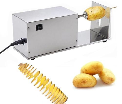 XSDAJSD Cortador de Papas en Espiral, Cortador de Papas eléctrico Tornado en Espiral, Cortador de Papas retorcido, para Papas, Chips Tornado, pepinos o Zanahorias