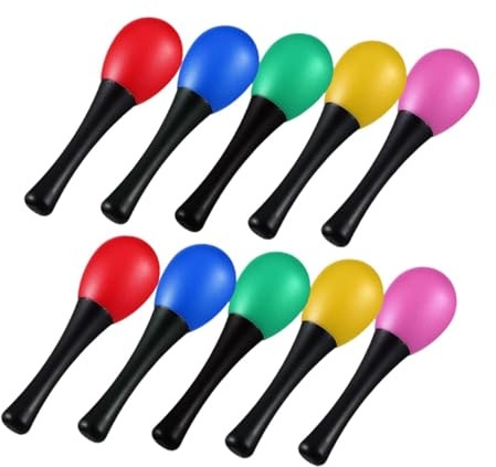 EHJRE 10 Stück Maracas Noisemaker Handrasselschüttler für Kinder, Konzertanfänger