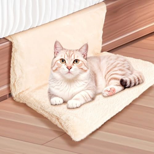 Cat Radiator Bed Warm Hanging Radiator Bed With Washable Cover Hanging Radiator Beds For Indoor Cats for Kittens & Cats(Beige)