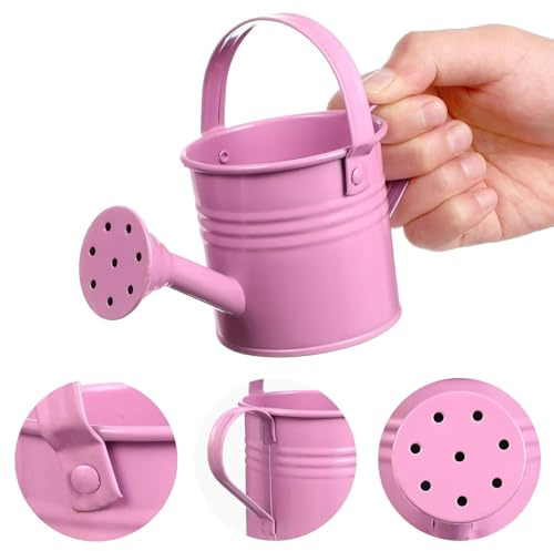 Annaffiatoio - Ferro Zincato Mini 70g con Maniglia | Vaso da giardino per, vaso di fiori, fiori, grassi, decorativo in metallo | Patio, Balcone, Giardino, Interno, Foto