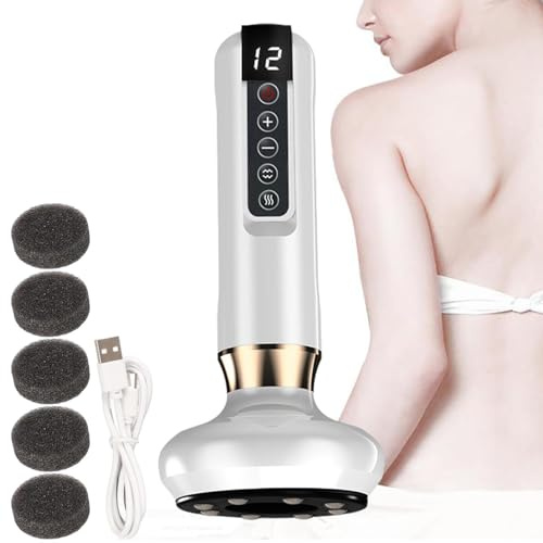 Ventosa eléctrica portátil de 7.5 pulgadas | Masaje ABS - Juego de succión de tejido profundo para el hogar moderno ahuecamiento eléctrico combina antiguo con tecnología, incluye 4 ventosas, carga USB
