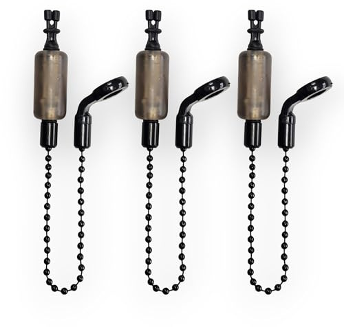 TJR Tackle 3 x Pro Ace III Bite Indicators Bobbins Short 15cm Chain For Fishing Bite Alarms 6 Translucent colour options