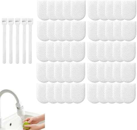 Faucet Filter Cotton Bag,Disposable Non-Woven Splash-Proof Tap Water Filter for Kitchen Sink,Effectively Filters Rust, Silt,Sediment,Household Groundwater Purifier for Home Kitchen Daily Use (50PCS)