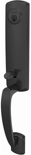 Schlage FCT58GRW622 Schlage FCT58-GRW Custom Greenwich Keyed Entry Single Cylinder Half Plate Handleset - Exterior Only