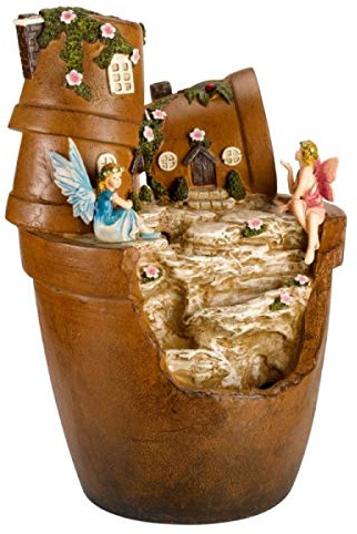 Smart Solar Elvedon Fairy Plant Pot Garden Water Feature Fountain
