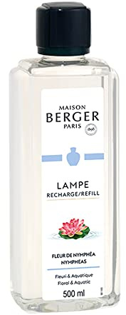 LAMPE BERGER - Ricarica per Profumo per Ambienti, Plastica, Fleur De Nymphéa/Delicata ninfea, 500 ml