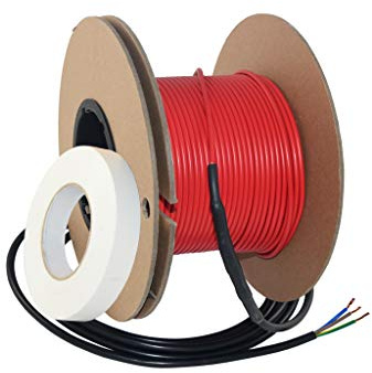 CALORIQUE Elektrische Fußbodenheizung - Heizkabel 16W/m 900W gesamt (56,25m) für 4,5-9m² Heizfläche - TWIN-Technologie - Energieeffizienzklasse A+++